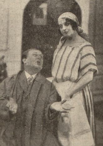 A. Fertner , M. Gorczyńska w sztuce Musisz być moją T. Komedia Warszawa 1923 (Świat nr 18, 1923)