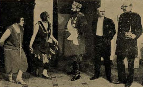 A. Jasińska, A. Rotter, A. Zelwerowicz, J. Orwid, B. Oranowski w sztuce Epokowy wynalazek (T. Letni Warszawa, 1927)