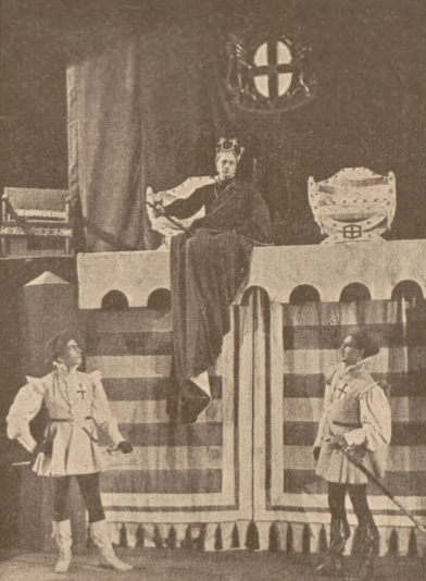 A. Węgierko, J. Kaliszewski, S. Michalak w sztuce Hamlet T. Polski Warszawa (Świat, nr 18, 1939)
