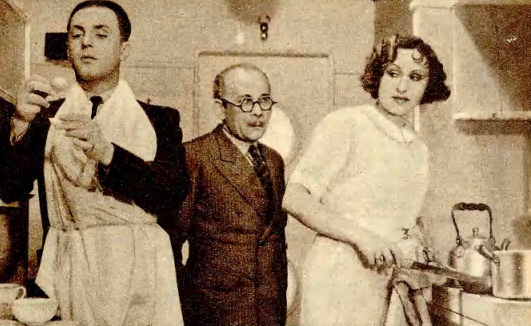 A. Żabczyński, M. Znicz, A. Kar w scenie z filmu Panienka z post restante (Kino nr 47, 1935)