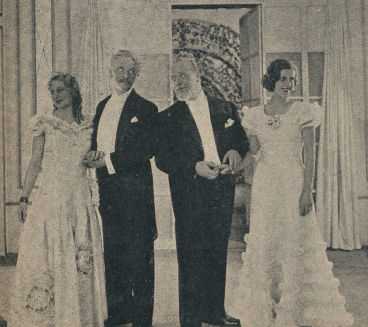 A. Żeliska, W. Grabowski, B. Samborski, I. Wasiutyńska w sztuce Taniec T. Mały Warszawa (Świat, nr 41, 1934)