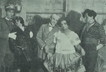 F. Kuligowski, S. Rylska, A. Kowalski, M. Korabianka, M. Tatrzański w operetce Marjetta T. Nowości Lwów (Świat, nr 51, 1925)