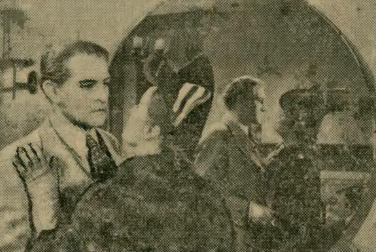 Franciszek Brodniewicz i Maria Gorczyńska w scenie z filmu Moi rodzice rozwodzą się (Dziennik poranny nr 320, 1938)