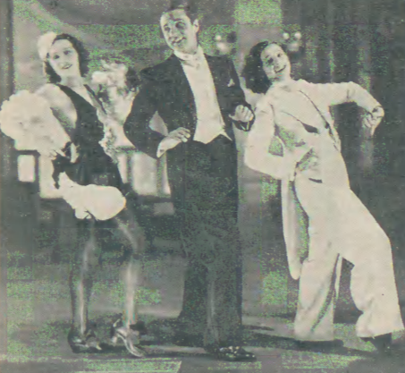 H. Grossówna, W. Ruszkowski, H. Biernacka w operetce Przygoda w Grand Hotelu T. WIelka Rewia (Świat, nr 31, 1935)