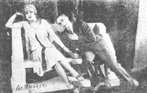 H. Larys Pawińska A. Różycki w sztuce Panna Marcelina T. Letni Warszawa (ABC nr 99, 11.04.1927)