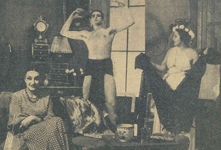 H. Parysiewicz, W. Surzyński, E. Kryńska w sztuce Typ A T. Ateneum Warszawa (Świat, nr 2, 1935)