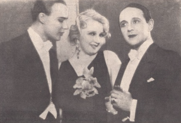 H.Cort, H. Makowska, W. Zdzitowiecki w operetce Kobieta, która wie czego chce T. Wielki Poznań (Ilustracja Poznańska nr 18, 1933)