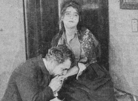 H.Zahorska B. Oranowski w filmie Karczma na rozdrożu (Ekran i scena nr 10 i 11 1923)