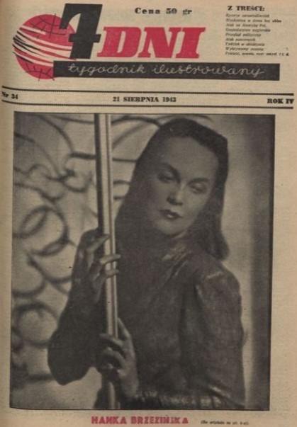 Hanka Brzezińska (7 dni tygodnik ilustrowany nr 34, 21.08. 1943) https.dlibra.kul