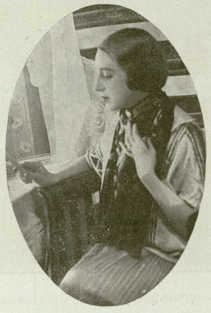 Hanka Ordonówna w garderobie teatru Qui pro Quo (Ilustracja nr 23, 1926)