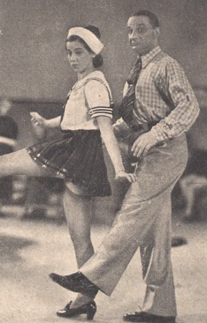 Helena Grossówna i Wojciech Ruszkowski w filmie Dyplomatyczna żona (Ilustracja Polska nr 15, 1937)