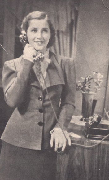 Helena Grossówna w filmie Piętro wyżej (Ilustracja Polska nr 8, 1937)