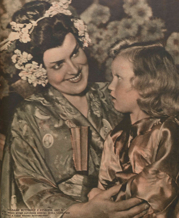 Helena Lipowska w operze Madame Butterfly Stary Teatr Kraków (Ilustrowany Kurier Polski nr 35, 1941)