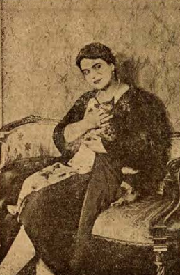 Helena Zahorska jako baronowa Elżanowska w filmie Trędowata (1926)