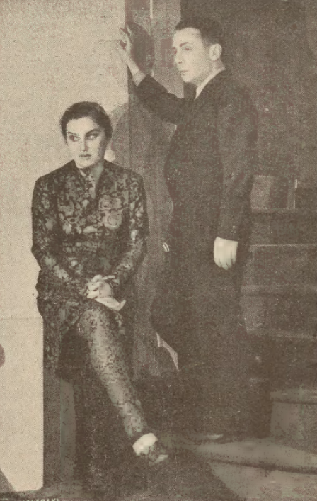 I. Eichlerówna i S. Daczyński w sztuce Wilki w nocy T. Narodowy Warszawa (Świat, nr 38, 1937)