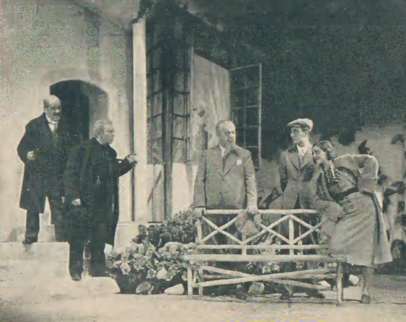 I. Wasiutyńska, T. Wesołowski, A. Zelwerowicz, M. Znicz, K. Fabisiak w sztuce Krysia T. Narodowy Warszawa (Świat, nr 13, 1935)