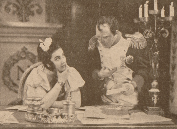 I.Eichlerówna i K. Junosza-Stępowski w sztuce Madame Sans Gene T. Letni Warszawa (Świat, nr 7 , 1929)