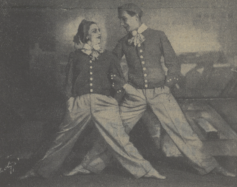 Iga Korczyńska i Andrzej Śnieżyński na scenie t. Anansa Warszawa (Kurier czerwony nr 300, 1930)