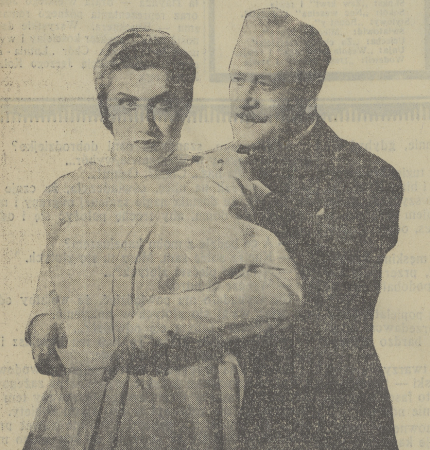 Irena Eichlerówna i Bogusław Samborski w scenie z filmu Róża (Dobry Wieczór! Kurier Czerwony nr 97, 1936)