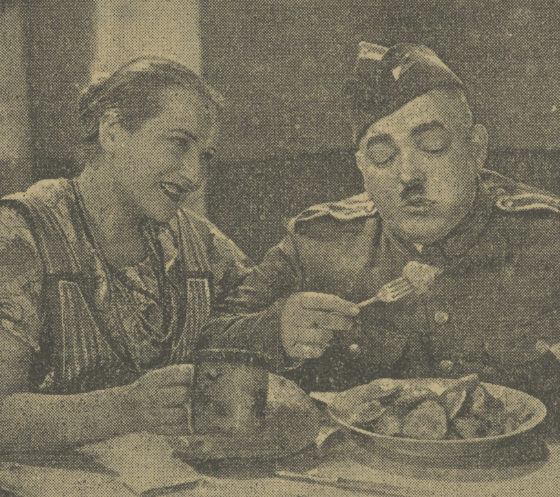 Irena Skwierczyńska Czesław Skonieczny w filmie Śluby panieńskie (Dobry wieczór! Kurier czerwony nr 347, 1934)
