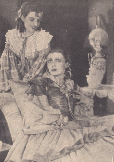 Irena Wasiutyńska i Maria Malicka w sztuce Miss Ba T. Nowy Warszawa (Ilustracja Polska nr 8, 1935)