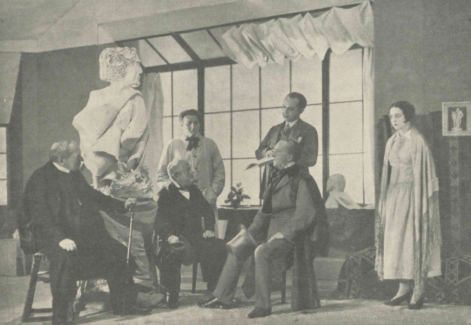 J. Chmieliński, J. Zieliński, W. Staszkowski, T. Frenkiel, W. Skarżyński, Z. Lindorfówna w sztuce Żeglarz T. Narodowy Warszawa (Świat nr 46, 1925)