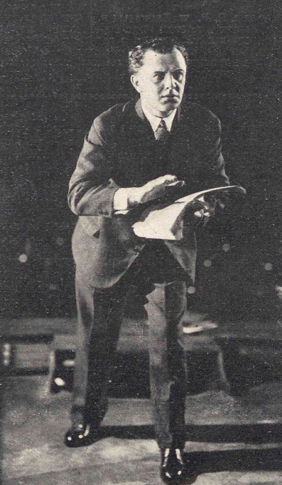 J. Leszczyński podczas próby (Świat, nr 22, 1929)