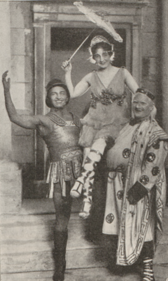J. Sendecki, E.Gistedt, W. Rapacki w operetce Narzeczona Lukullusa (T. Nowości Warszawa, 1923) ) (Świat nr 6 , 1920)