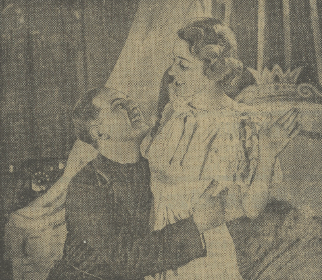 Janina Brochwiczówna i Aleksander Żabczyński w operetce Przygoda w Grand Hotelu T.Wielka Rewia Warszawa (Dobry Wieczór Kurier Czerwony nr 182,1935)