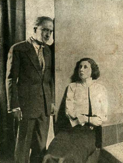 Janina Romanówna i Aleksander Węgierko w sztuce Jaś z księżyca T. Mały Warszawa (1931)