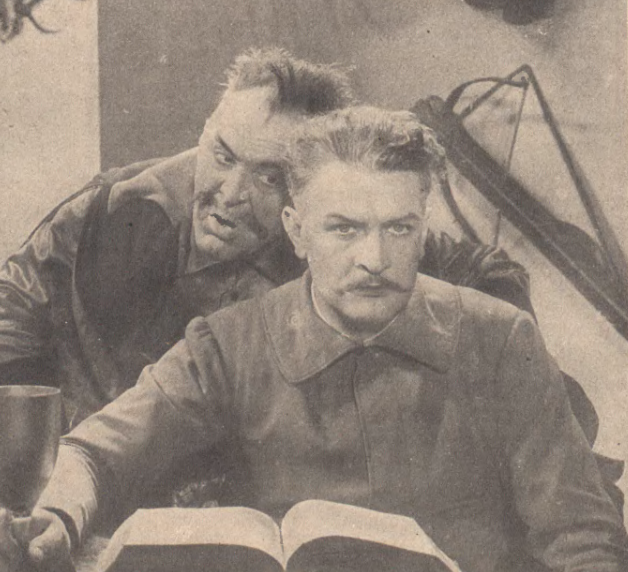 K. Junosza Stępowski, F. Brodniewicz w filmie Pan Twardowski (Ilustracja Polska nr 9,1936)
