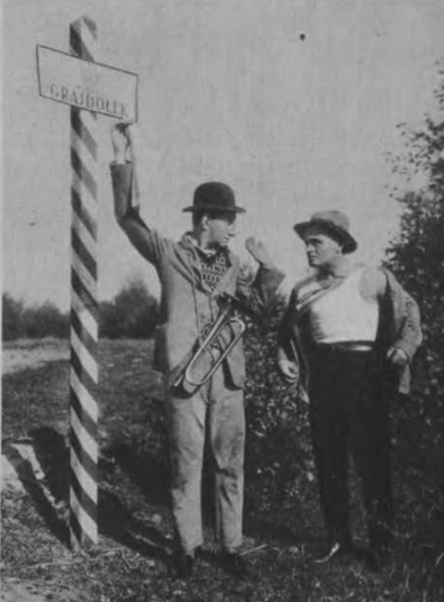 K. Kurkowski A. Dymsza w filmie Ułani ułani chłopcy malowani (Głos poranny dod. ilustr. 1.11.1931)