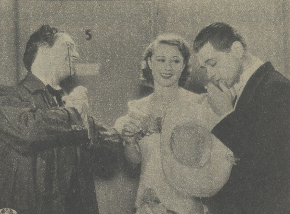 K. Tom, L. Halama, E. Bodo w filmie Kocha lubi szanuje (Dobry Wieczór! Kurier Czerwony nr 96, 1934)