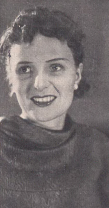 Karolina Sroczyńska jako hr. Malwa w sztuce Dowód osobisty T. Nowy Poznań (Ilustracja Polska nr 45, 1937)