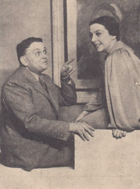 Kazimierz Szubert i Barbara Ludwiżanka w sztuce Mecz małżeński T. Polski Poznań (Ilustracja Polska nr 8, 1935)