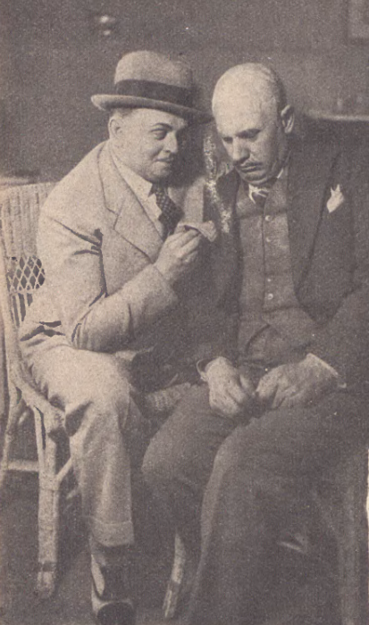 Kazimierz Szubert i Marian Bogusławski w sztuce Cudzik i spółka T. Polski Poznań (Ilustracja Polska nr 16, 1935)