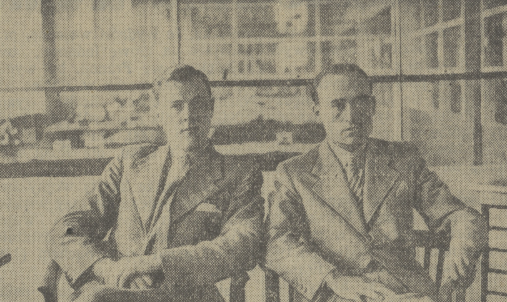 Kazimierz Wajda i Antoni Vogelfanger w redakcji Kuriera Czerwonego (Dobry Wieczór! Kurier Czerwony nr 220, 1934)