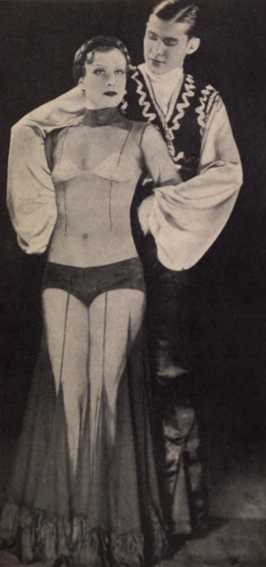 L. Żelichowska J. Alan w kabarecie Stara Banda (Naokoło świata, nr 128, 1934)