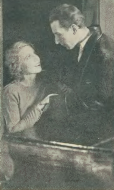 L. Zielińska i Z. Ziembiński w sztuce Pocałunek przed lustrem T. Narodowy Warszawa (Świat, nr 26, 1933)