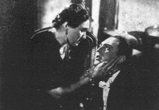 Leokadia Pancewicz Leszczyńska i Aleksander Żabczyński w filmie Trzy serca (1939)