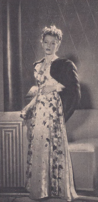 Lidia Wysocka w scenie z filmu Złota Maska (Ilustracja Polska nr 35, 1939)