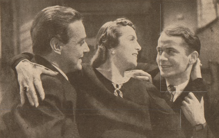M. Cybulski M. Gorczyńska, W. Łoziński w filmie Druga młodość (Świat, nr 17, 1938)