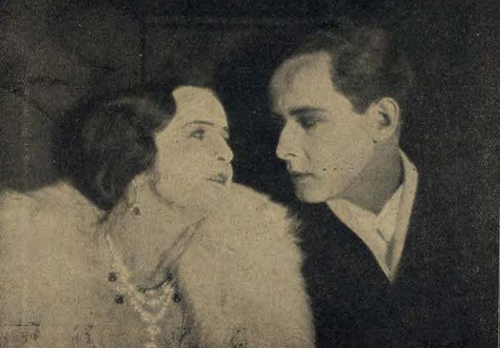 M. Gorczyńska (Laura) Zbigniew Sawan (Cezary Baryka) w scenie z filmu Przedwiośnie (1928)
