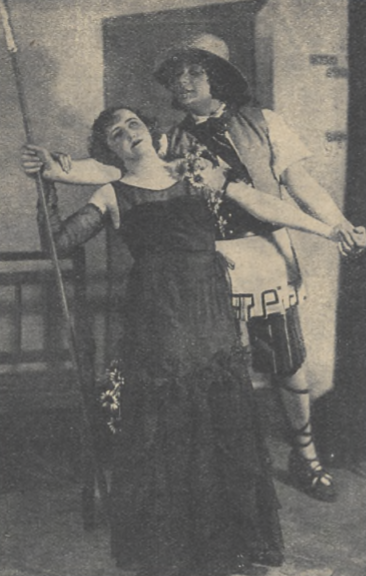 M. Karwowska F. Freszel w operze Orfeusz w piekle T. Wielki Warszawa (7dni nr 1 1931)