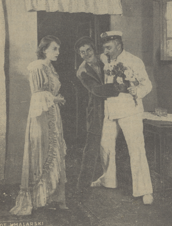 M. Malicka, B. Dardziński, M. Gielniewski w sztuce Fanny T. Narodowy Warszawa (Kurier Czerwony nr 150,1932)