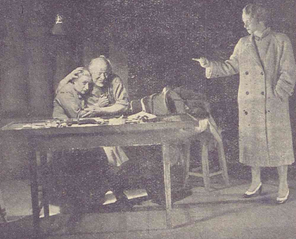 M. Modzelewska, H. Małkowski, J. Krzymuska w sztuce Milionerka T. Polski Warszawa (Świat, nr 25, 1936)