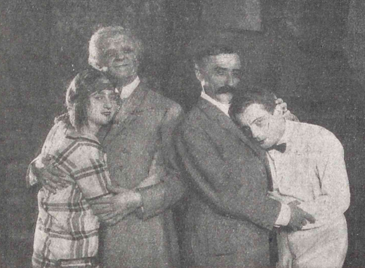 M. Modzelewska, M. Maszyński, L. Fritsche, S. Daczyński w sztuce Romans kryminalny T. Polski Warszawa (Świat nr 11, 1925)