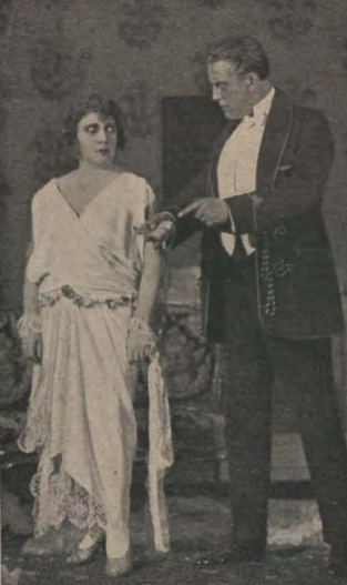 M. Przybylko-Potocka i J. Leszczynski w sztuce Złodziej T. Komedia 1923 Warszawa