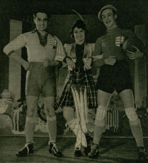 M. Wawrzkowicz, L. Halama, Z. Rakowiecki w operetce Roxy i jej drużyna ( t. 8.15 Warszawa, 1938)