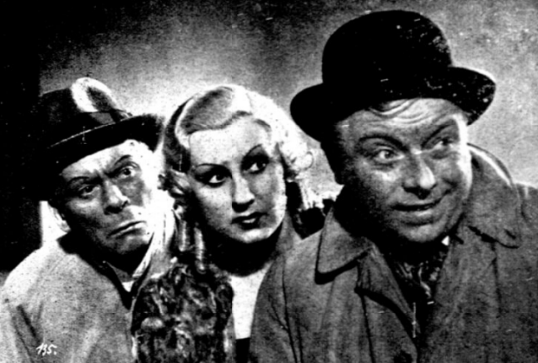 M. Znicz, A. Kar, J. Kurnakowicz w filmie Tajemnica panny Brinx (1936)